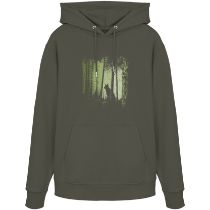 Luchs Wildkatze im Zwielicht Wald - Organic Hoodie