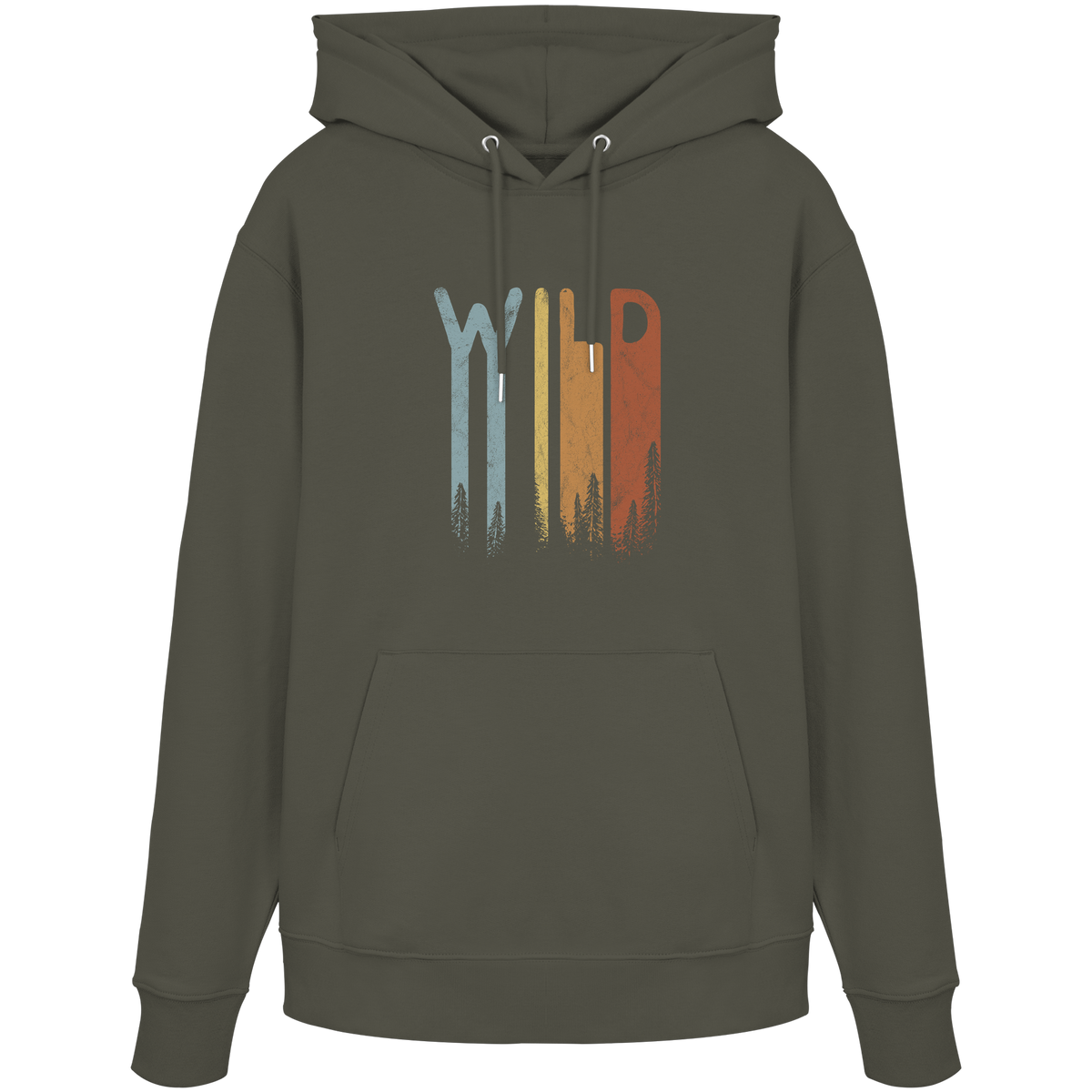 Wild Retro Schriftzug - Organic Hoodie