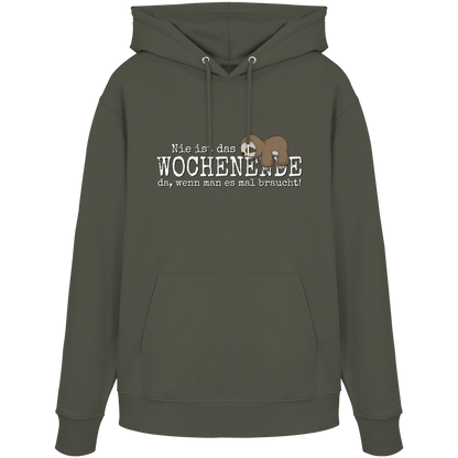 Kawaii Faultier Wochenende - Organic Hoodie