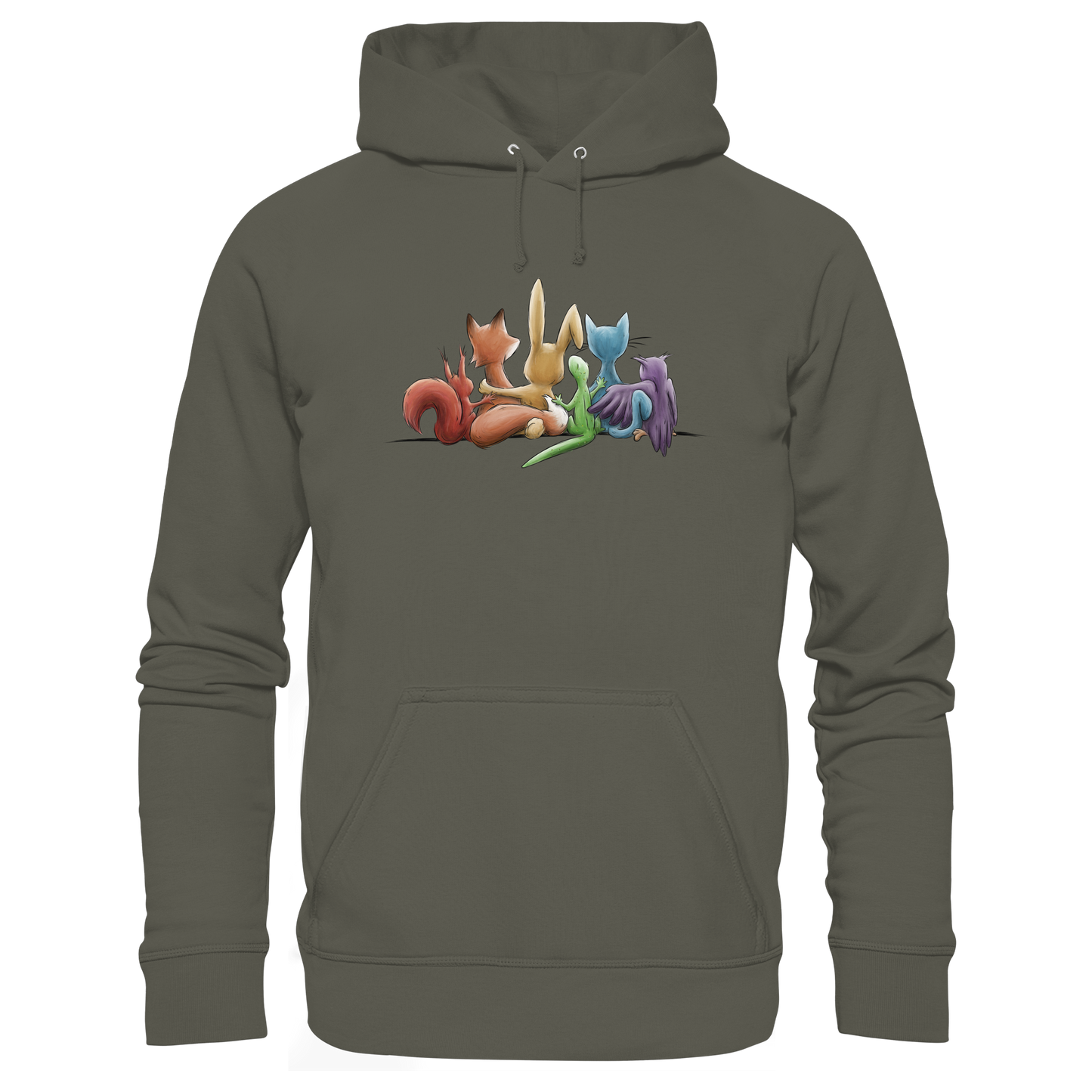 Regenbogen Tiere für Freundschaft, Toleranz und Vielfalt - Organic Hoodie