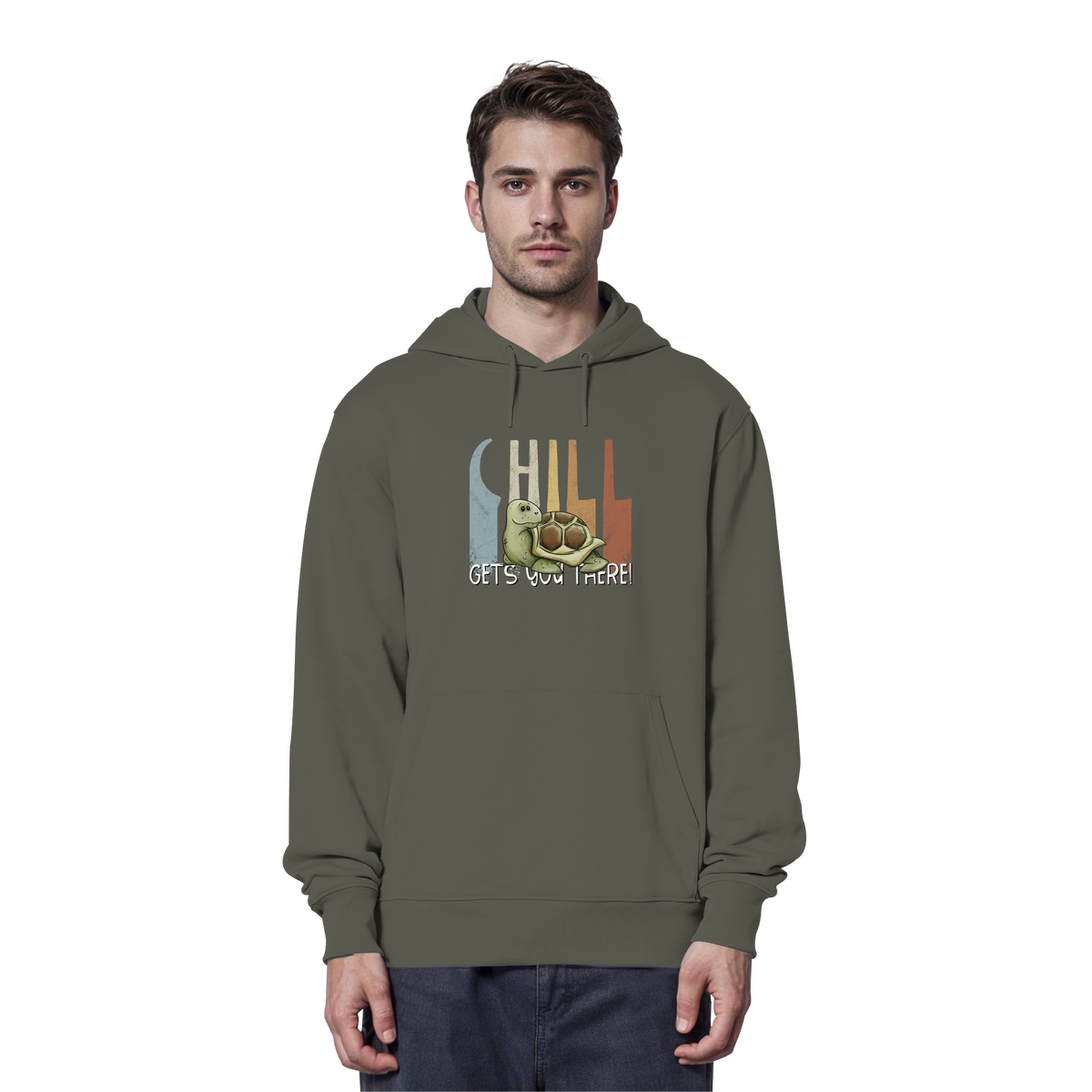 Gechillt gemütliche Schildkröte - Organic Hoodie