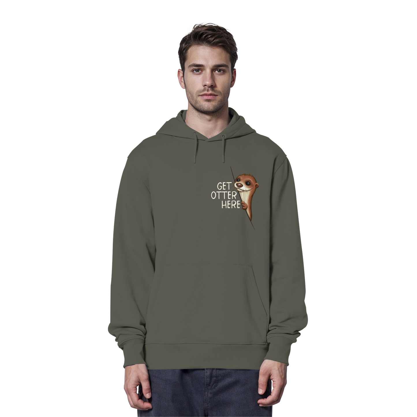 Get Otter Here | Lustiger Otter Kalauer - Organic Hoodie