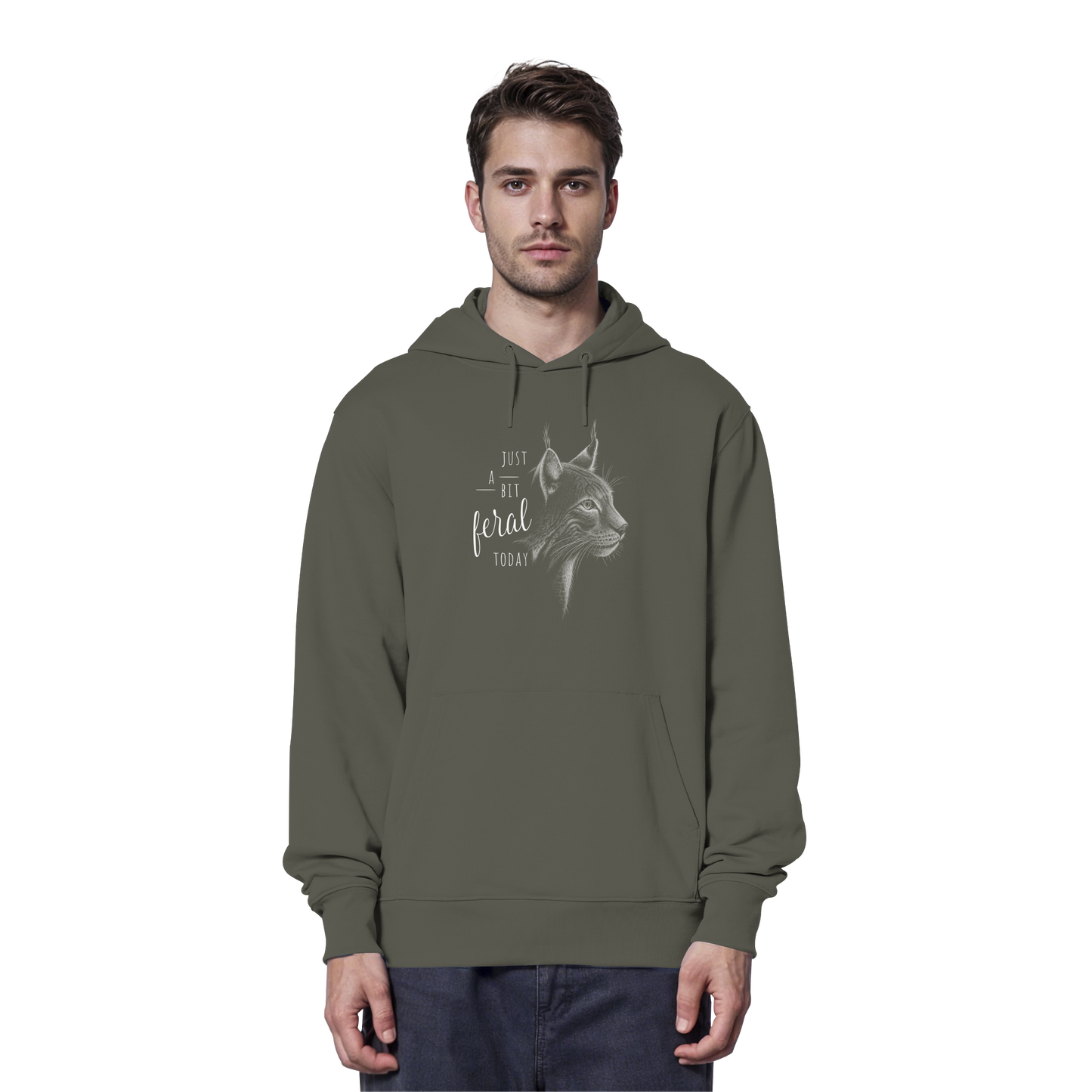 Just A Bit Feral Today! Wildkatze - Organic Hoodie