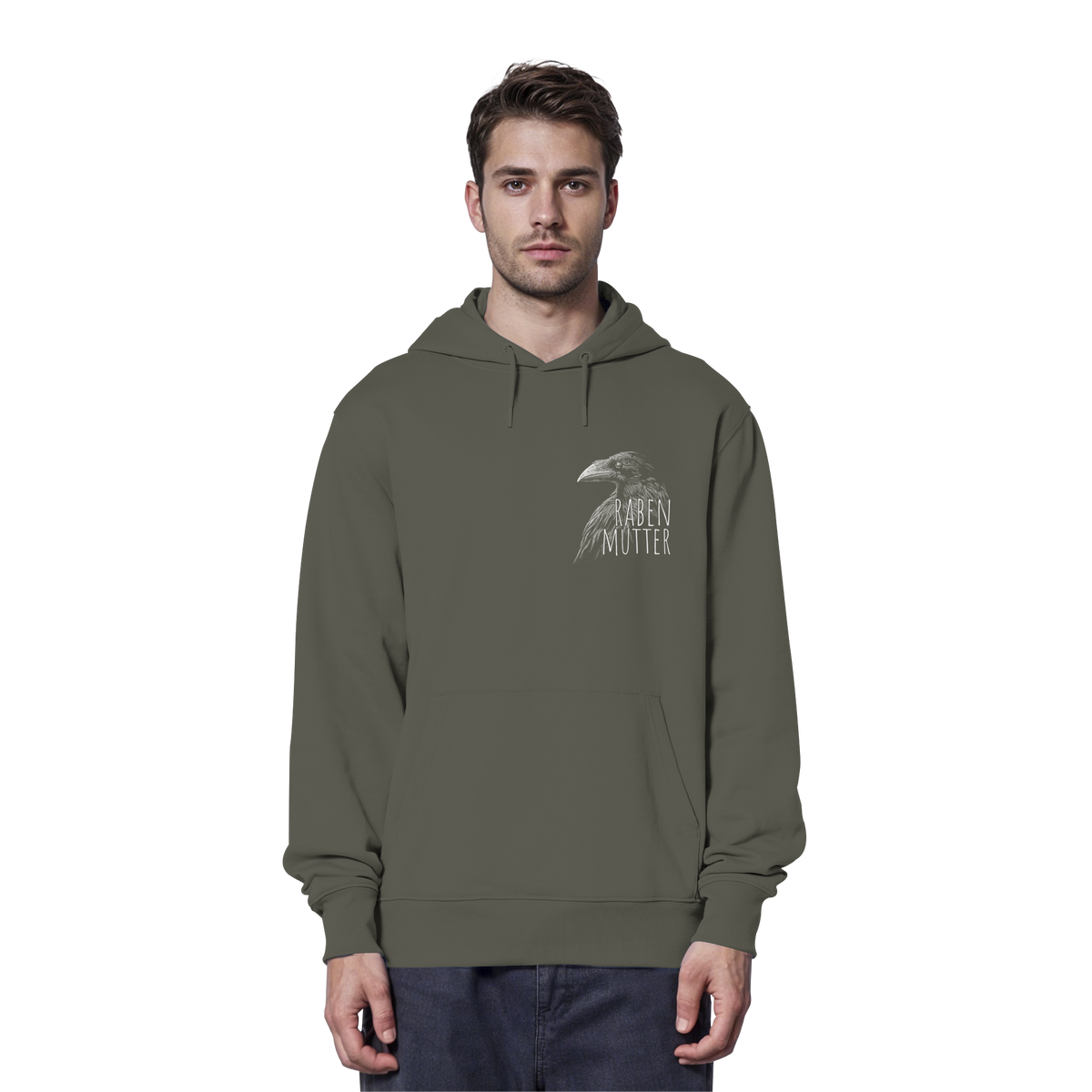 Rabenmutter schwarze Krähe Rabe - Organic Hoodie