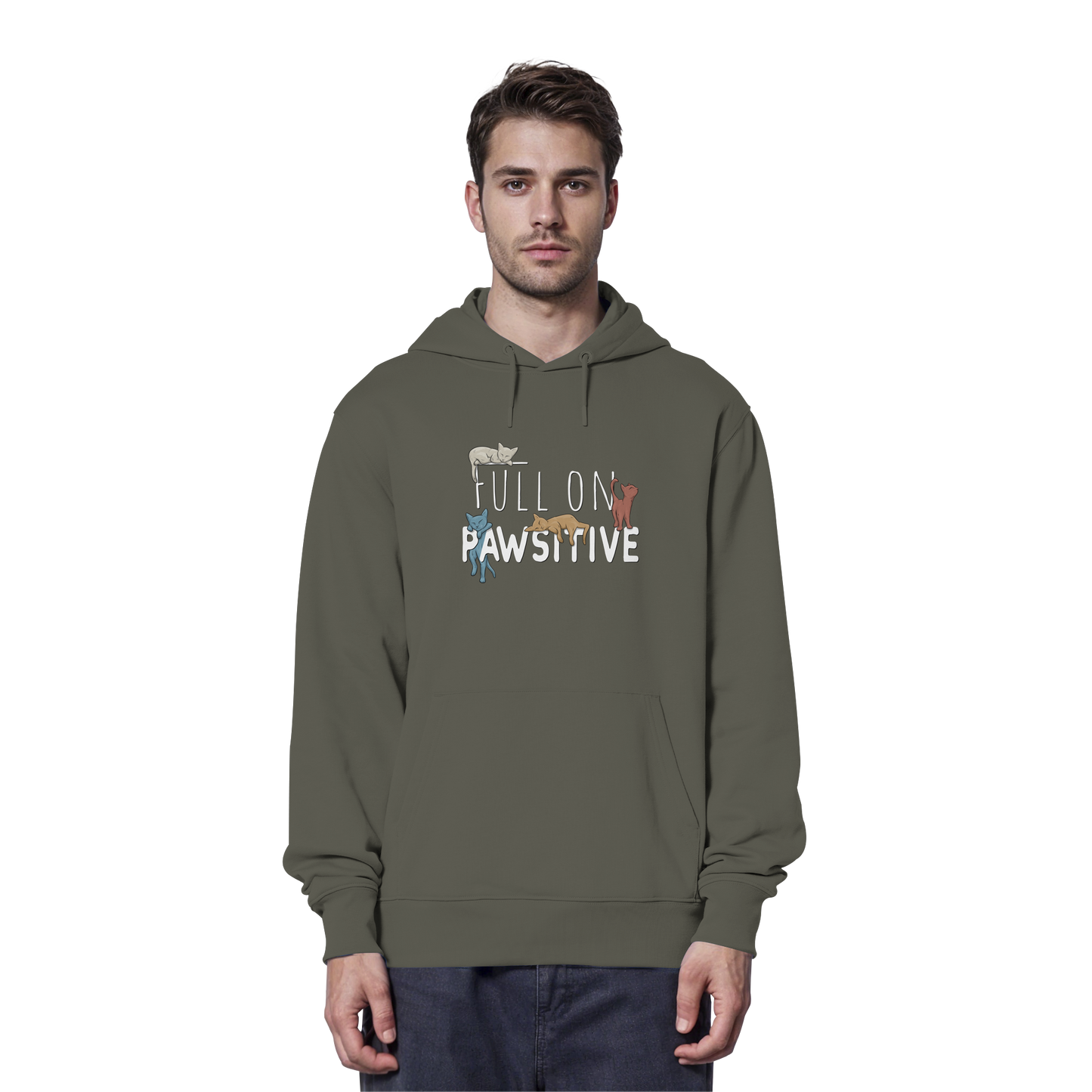 Full On Pawsitive! Gechillte Katzen - Organic Hoodie