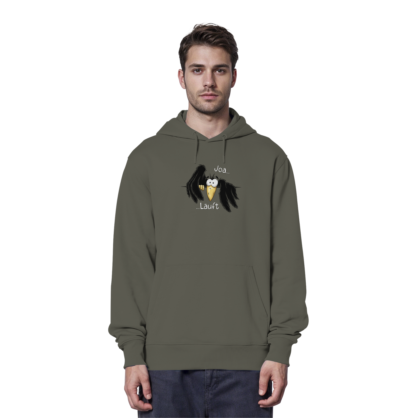 Joa Läuft Krähe gechillter Rabe - Organic Hoodie