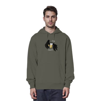 Joa Läuft Krähe gechillter Rabe - Organic Hoodie