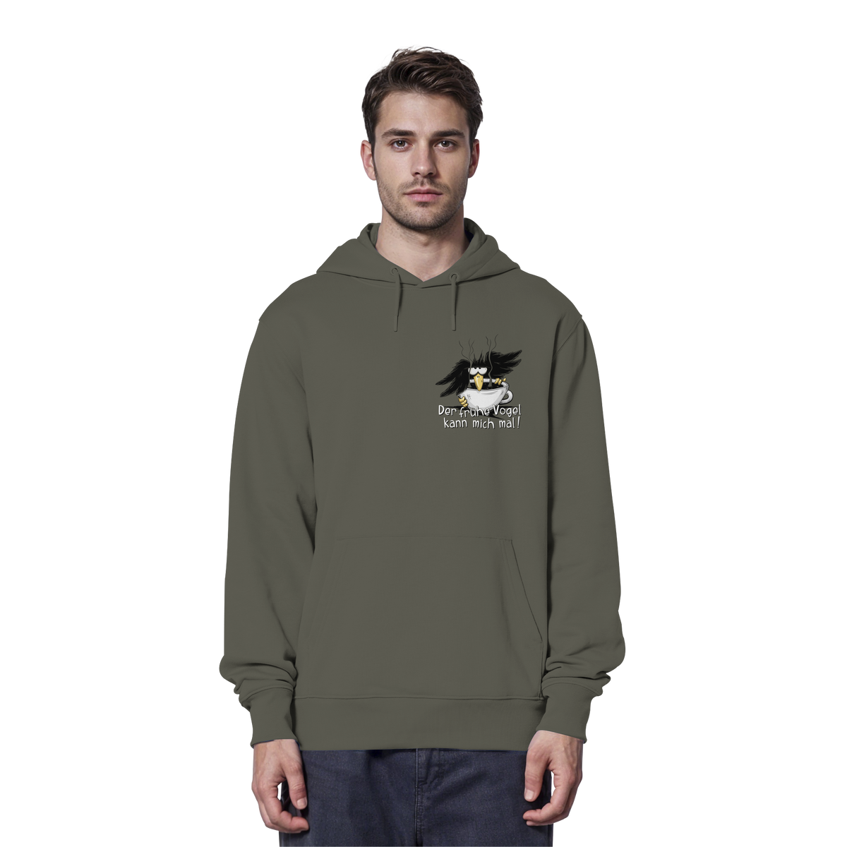 Der frühe Vogel kann mich mal | Kaffee Rabe - Organic Hoodie