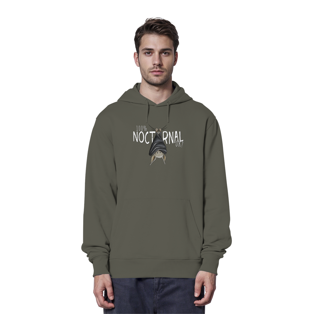 100% nachtaktive Fledermaus - Organic Hoodie
