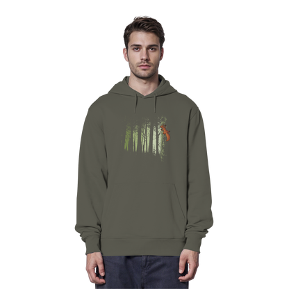 Eichhörnchen im Zwielicht-Wald - Organic Hoodie