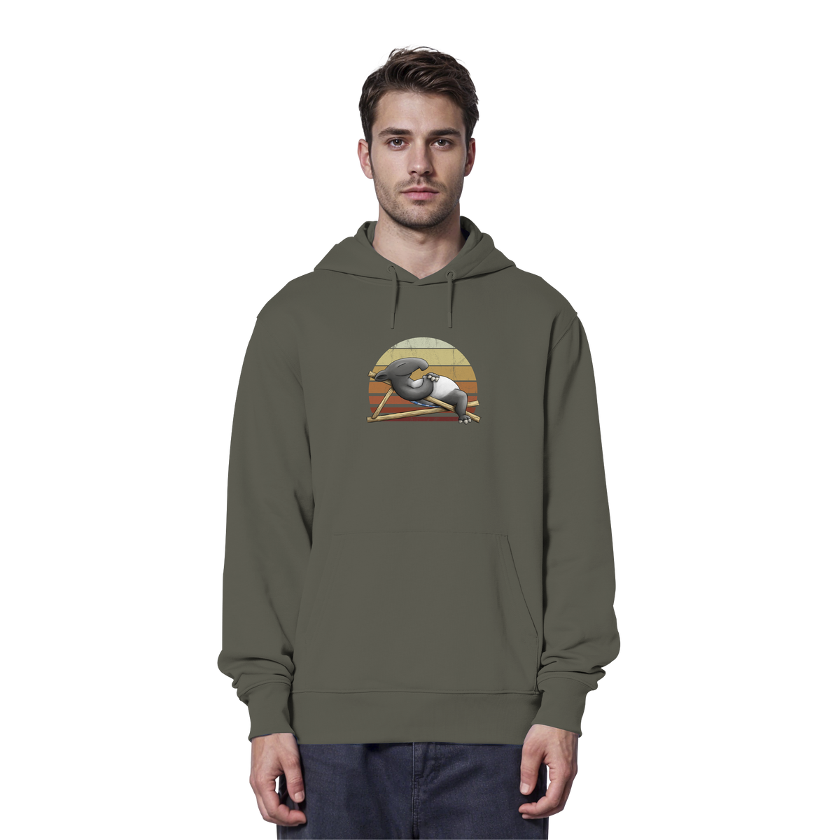 Lässiger Retro Sundown Tapir - Organic Hoodie