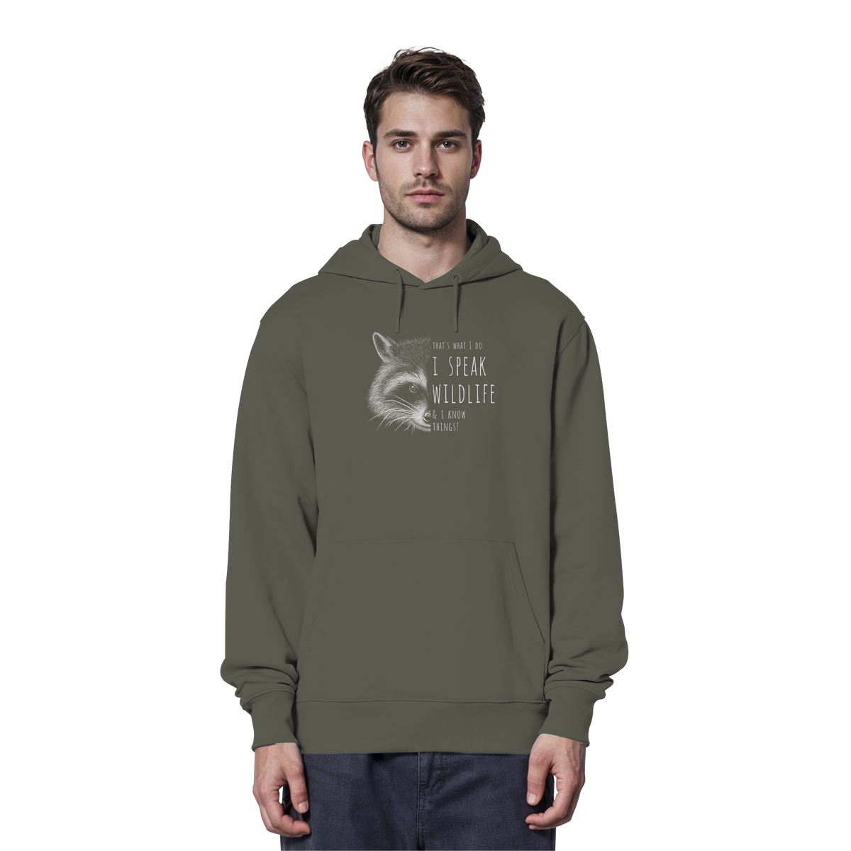 I Speak Wildlife And I Know Waschbär - Organic Hoodie
