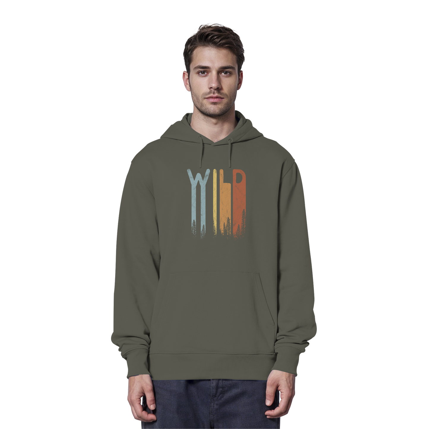 Wild Retro Schriftzug - Organic Hoodie