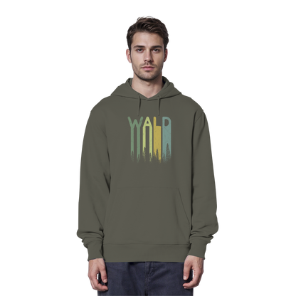 Wald Retro Forst Schriftzug - Organic Hoodie