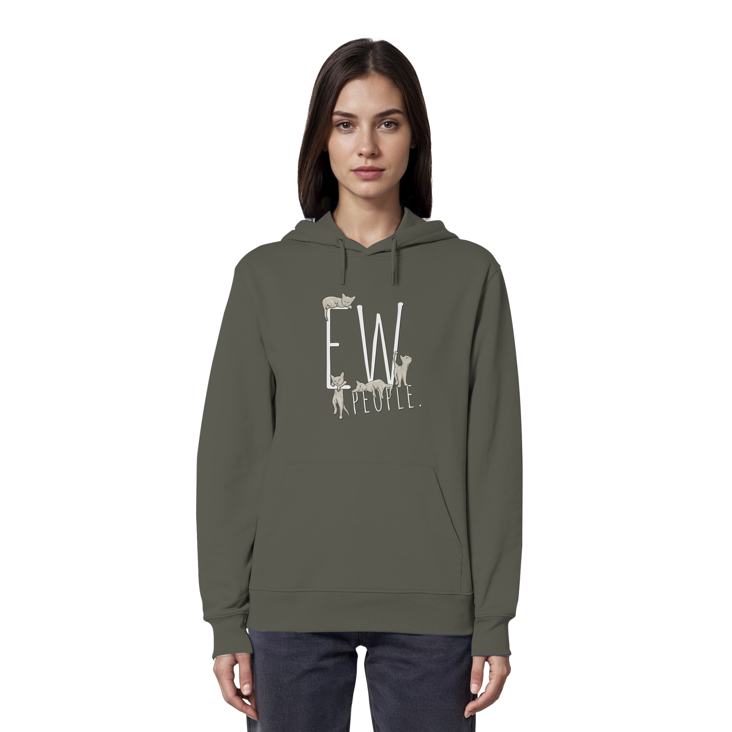 Ew, People. Sarkastische Katzen - Organic Hoodie