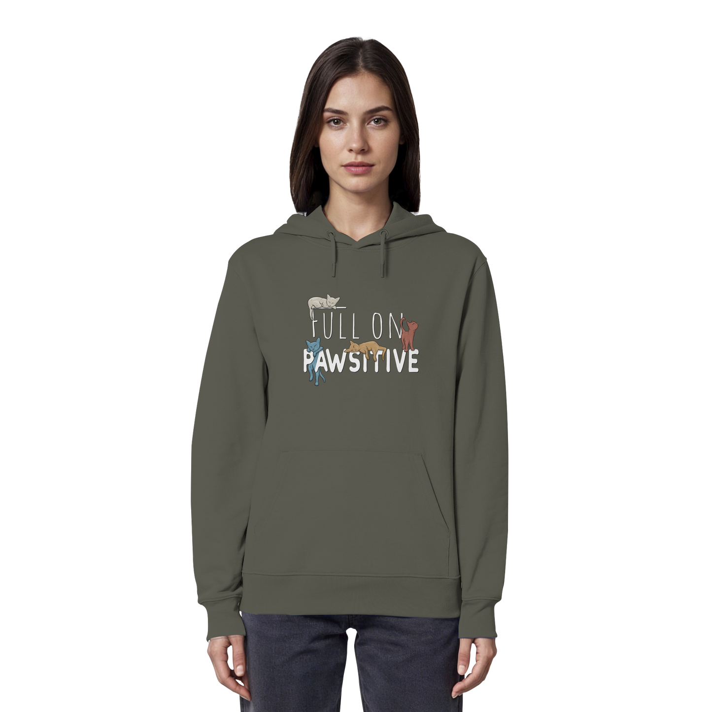 Full On Pawsitive! Gechillte Katzen - Organic Hoodie