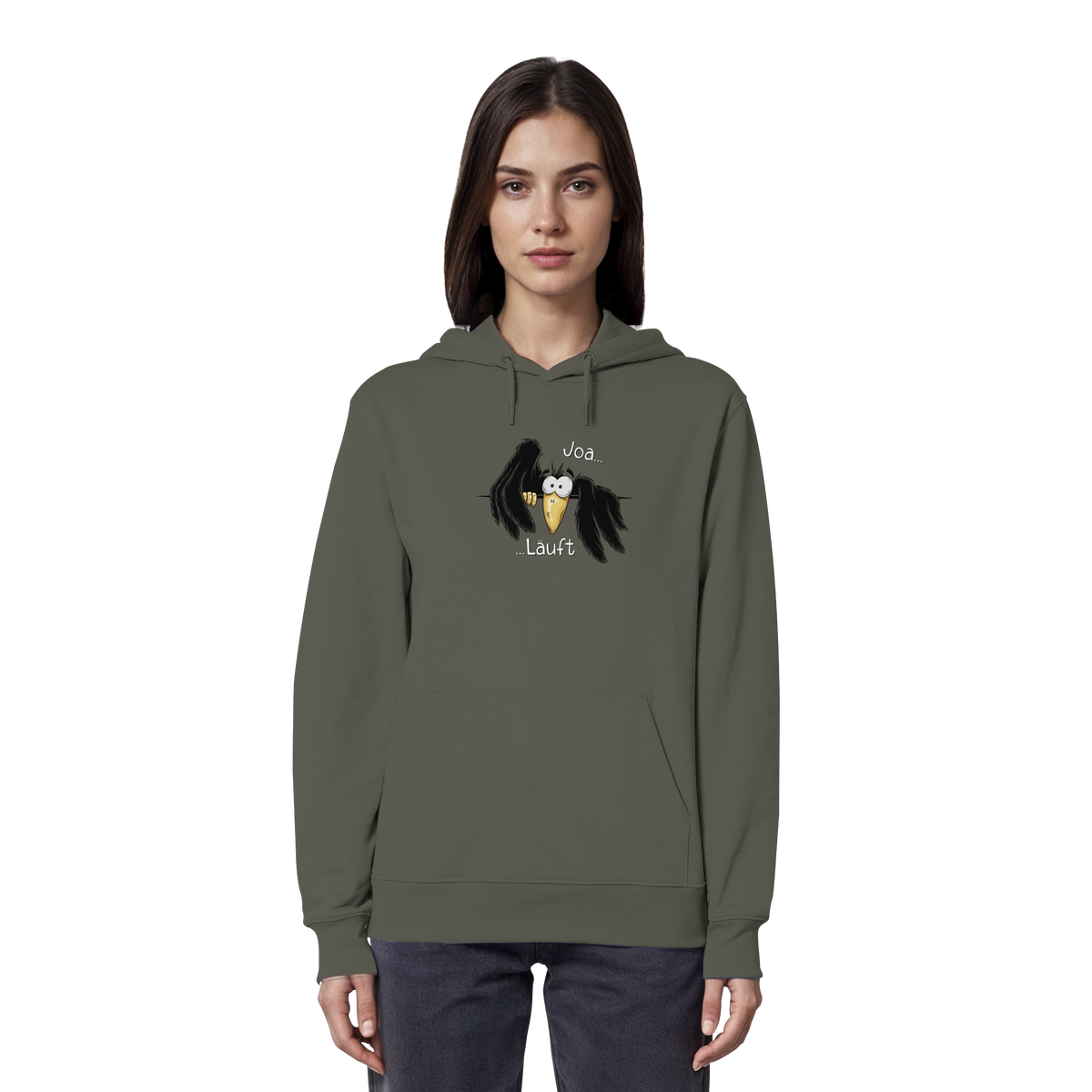 Joa Läuft Krähe gechillter Rabe - Organic Hoodie