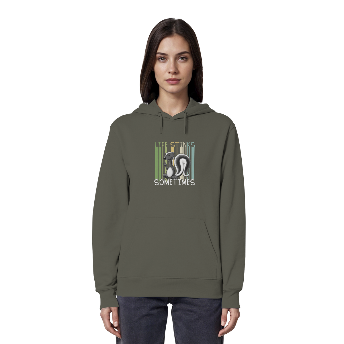 Life Stinks Sometimes Stinktier Weisheit - Organic Hoodie