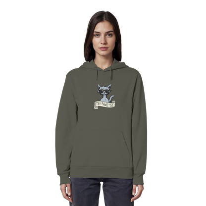Stay Pawsitive Bleib lässig Hipster Katze - Organic Hoodie