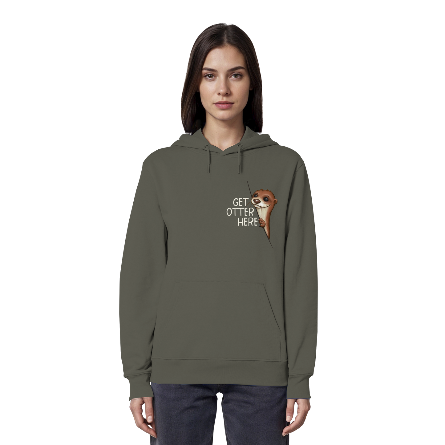 Get Otter Here | Lustiger Otter Kalauer - Organic Hoodie