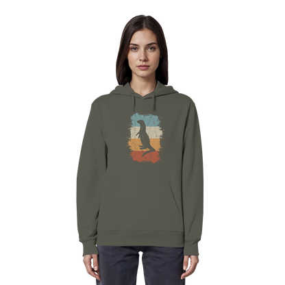 Retro Otter Fischotter Silhouette - Organic Hoodie