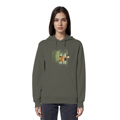 Fuchs im Zwielicht-Wald - Organic Hoodie