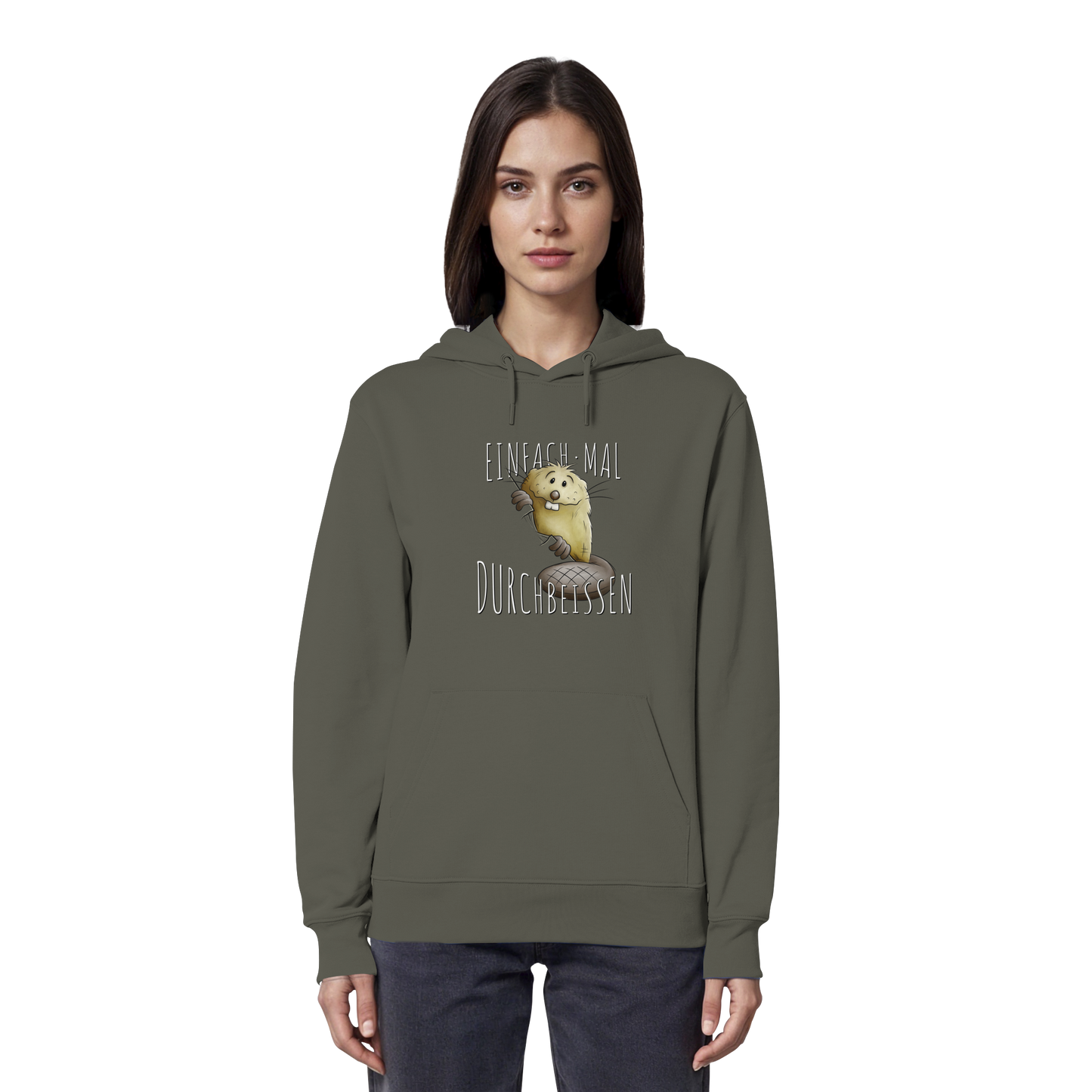 Einfach mal Durchbeissen Biber - Organic Hoodie