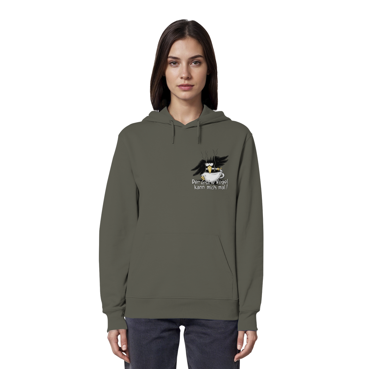 Der frühe Vogel kann mich mal | Kaffee Rabe - Organic Hoodie