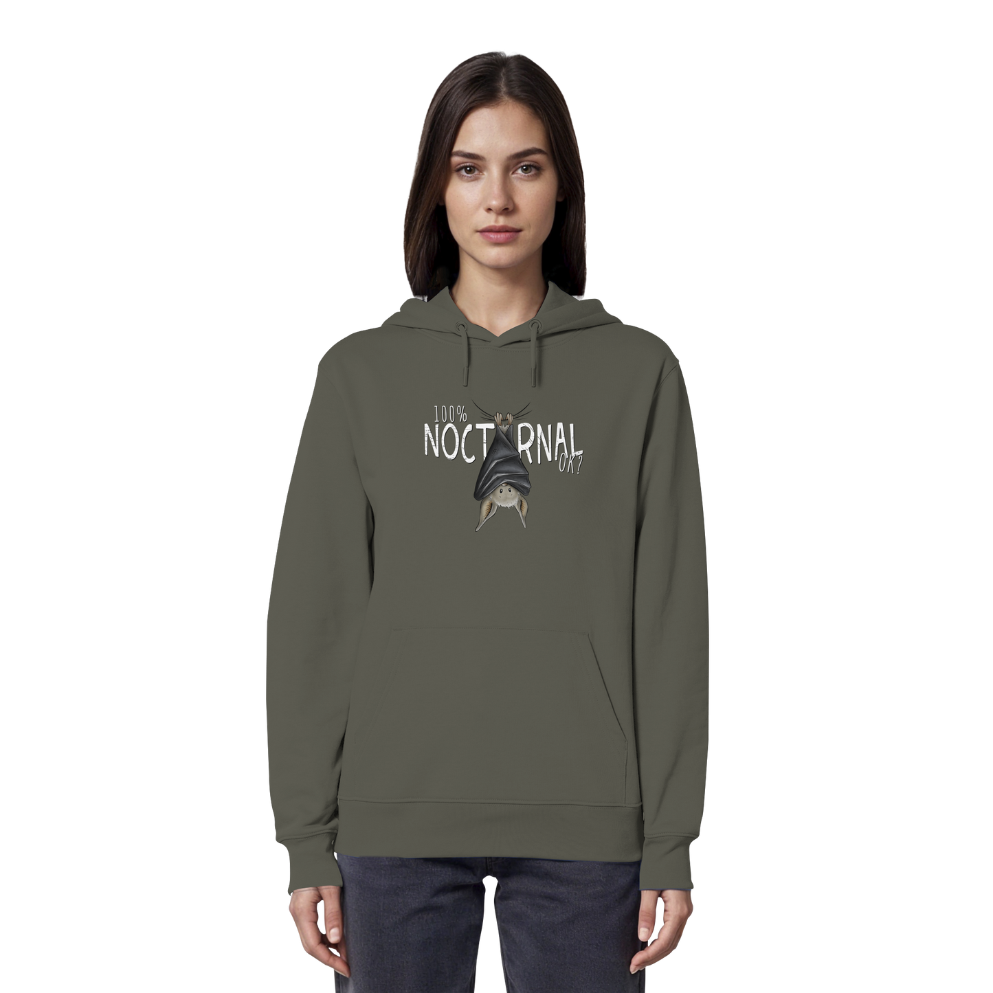 100% nachtaktive Fledermaus - Organic Hoodie