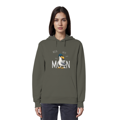 Moin Moin Lässige Hipster Möwe  - Organic Hoodie