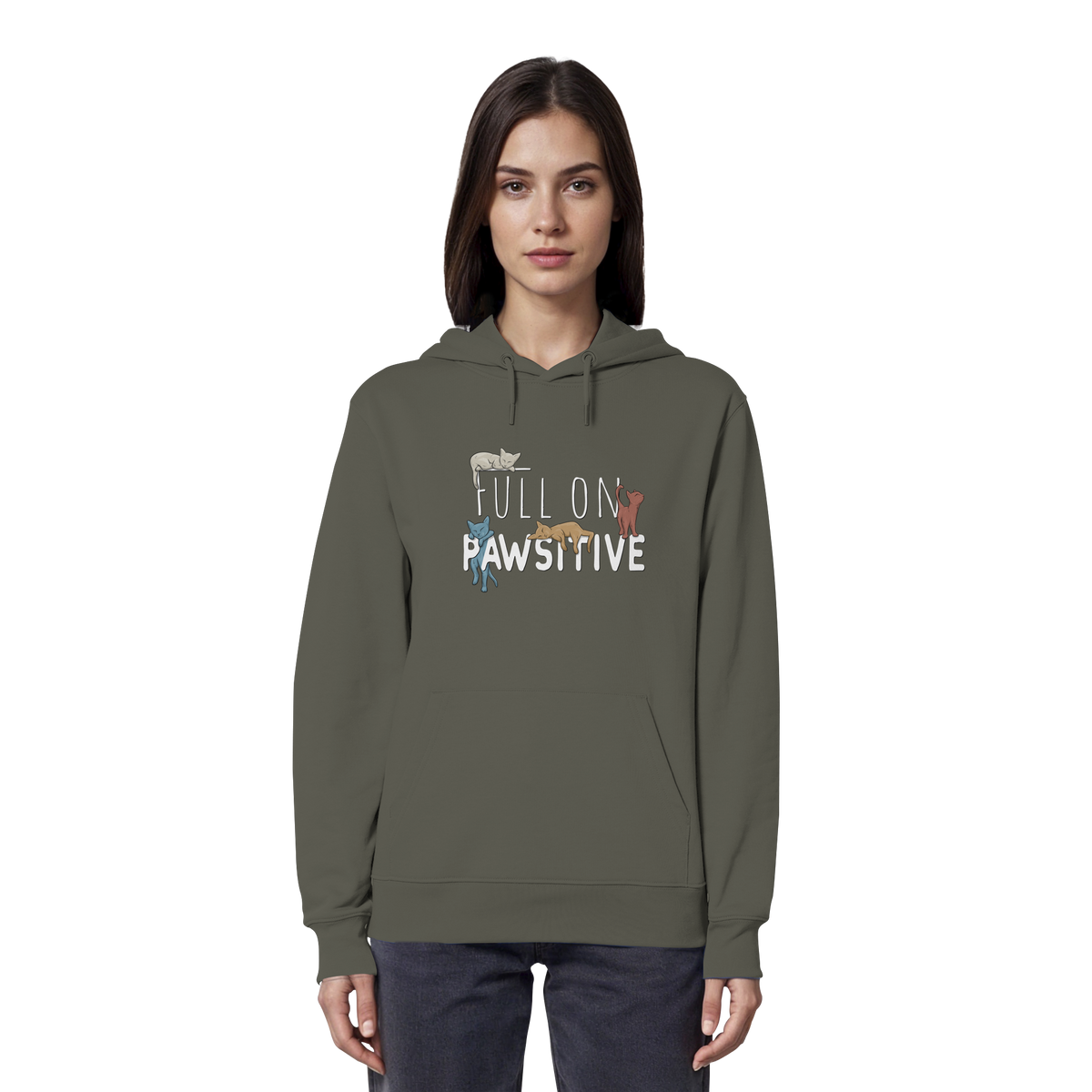 Full On Pawsitive! Gechillte Katzen - Organic Hoodie