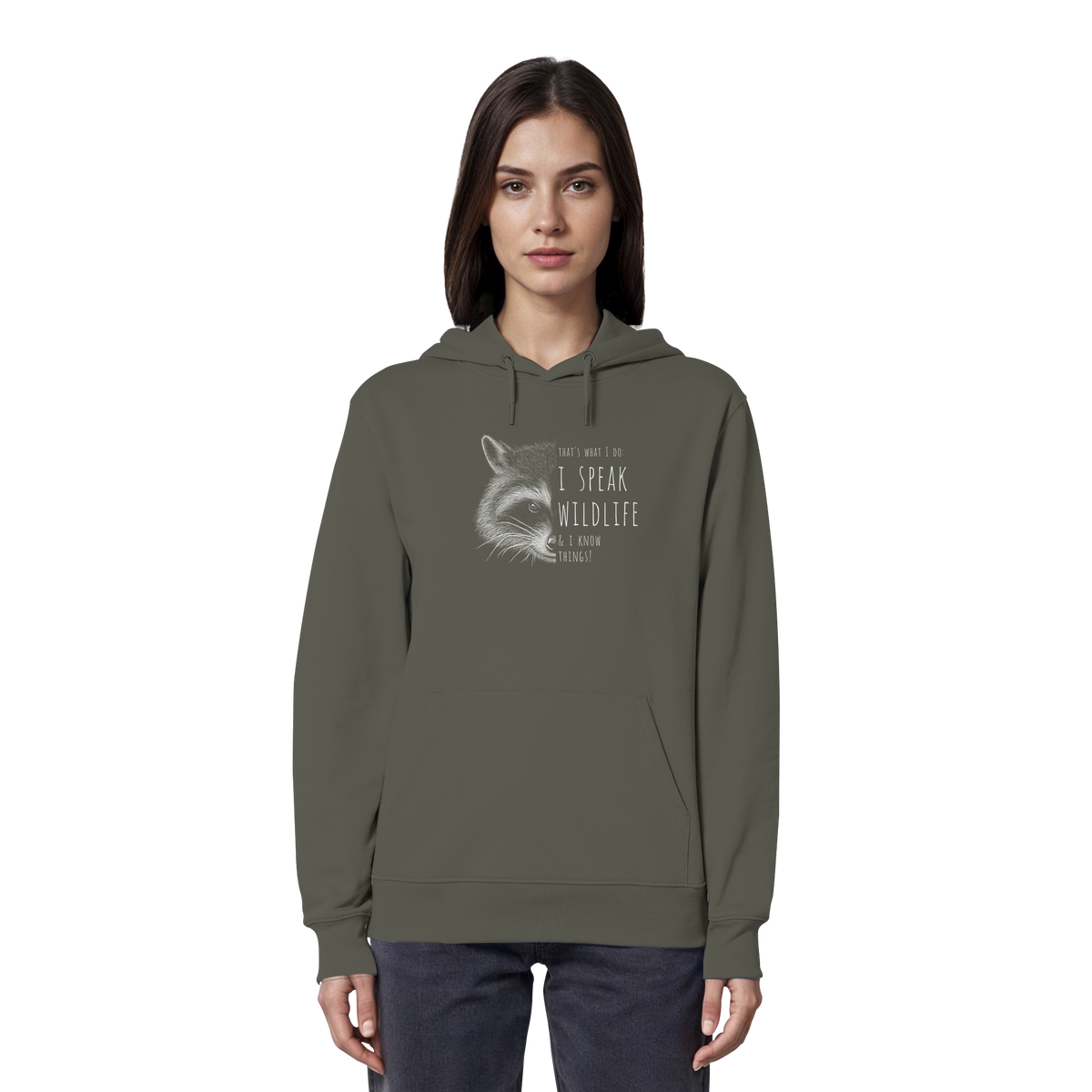 I Speak Wildlife And I Know Waschbär - Organic Hoodie