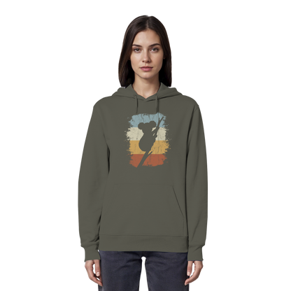 Retro kletternder Koala-Bär - Organic Hoodie