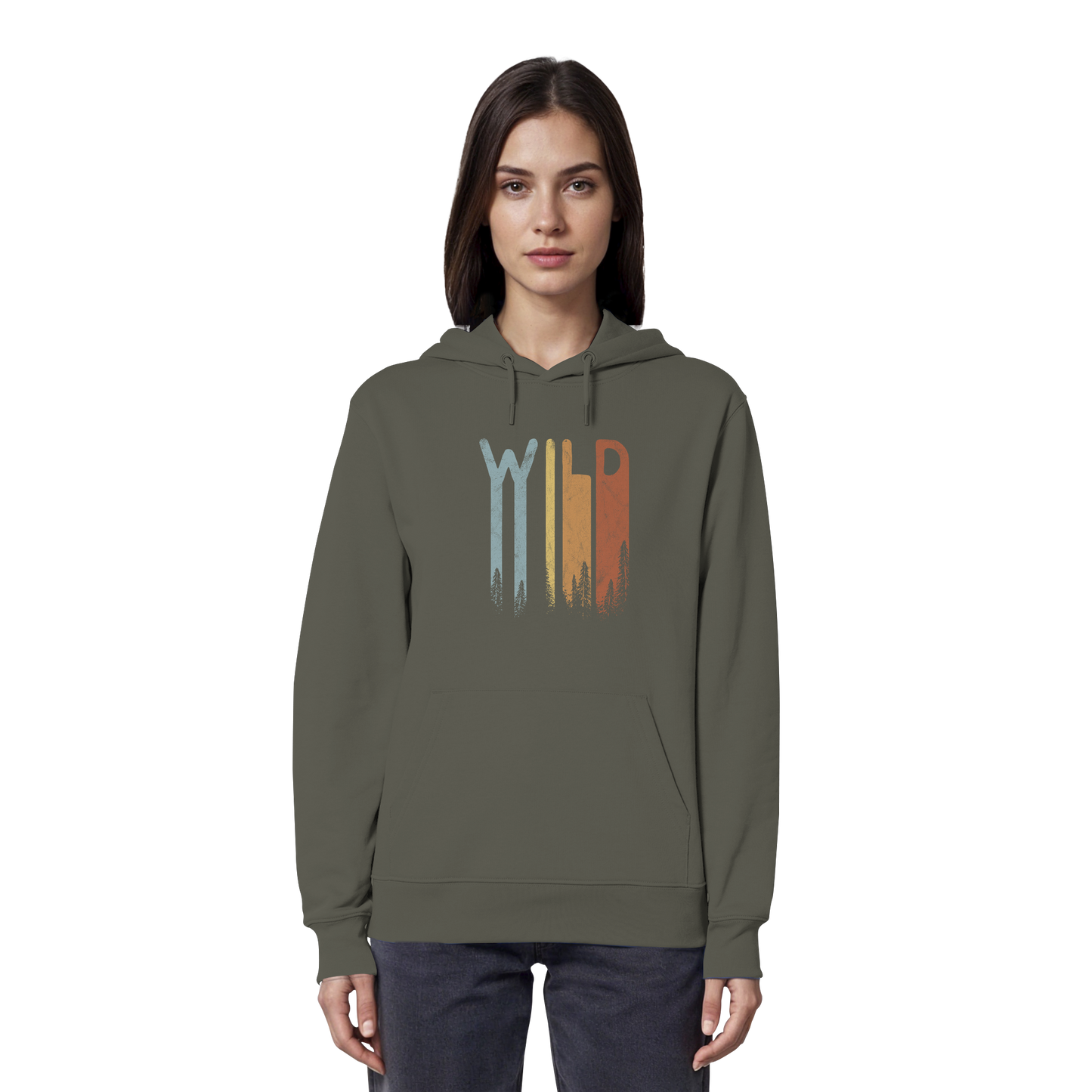 Wild Retro Schriftzug - Organic Hoodie