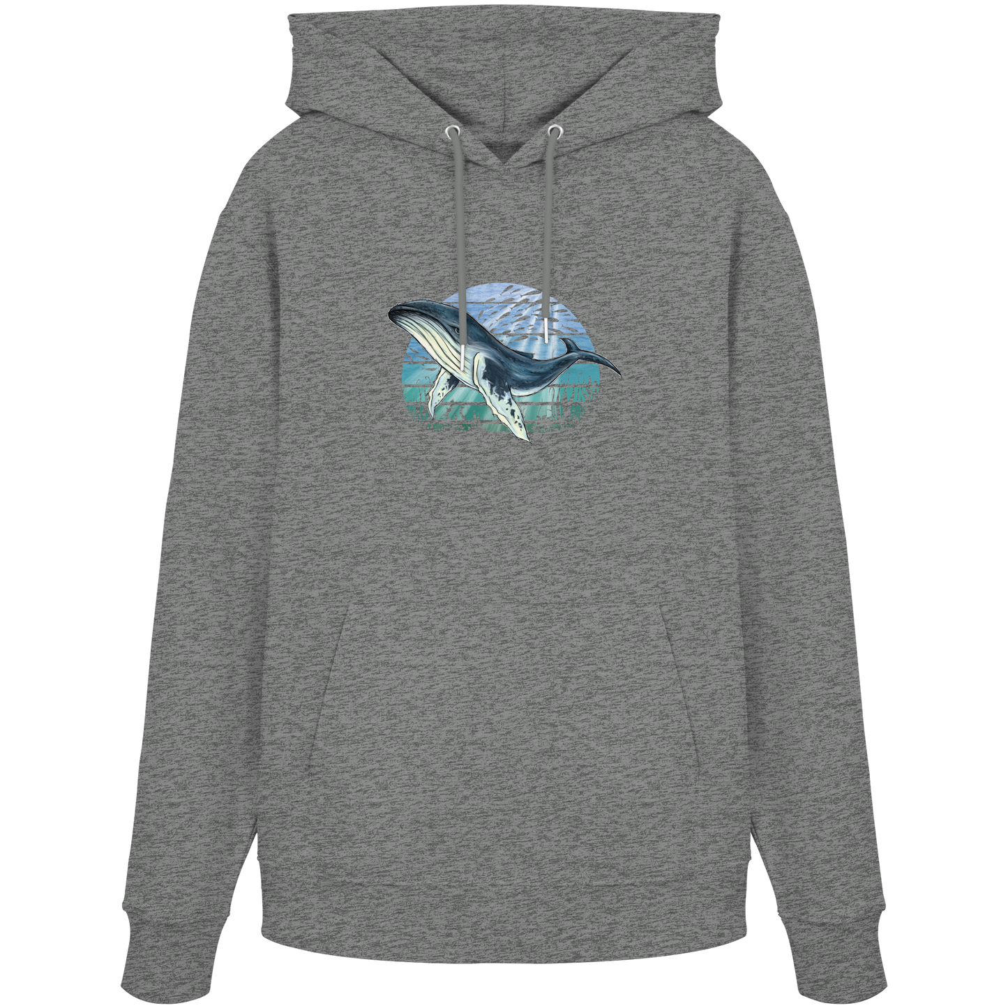 Retro Unterwasser Buckelwal - Organic Hoodie