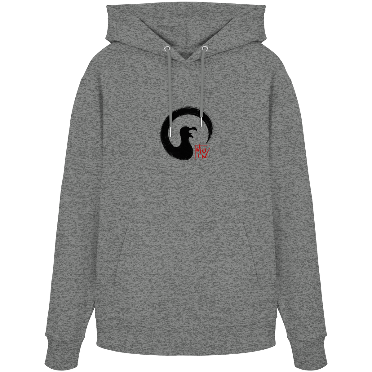 Moin kreischende japanische Enso Möwe - Organic Hoodie