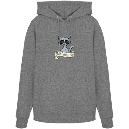 Stay Pawsitive Bleib lässig Hipster Katze - Organic Hoodie