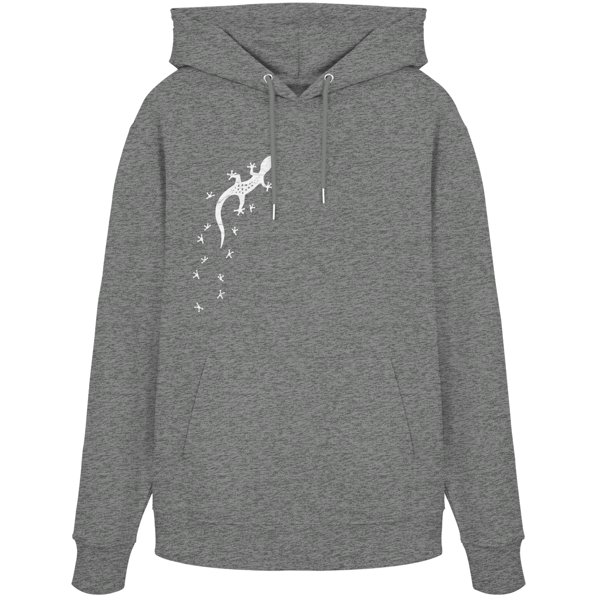 Gecko Eidechse Silhouette hell - Organic Hoodie