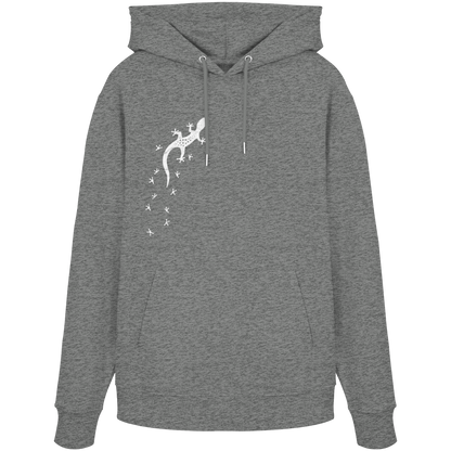 Gecko Eidechse Silhouette hell - Organic Hoodie