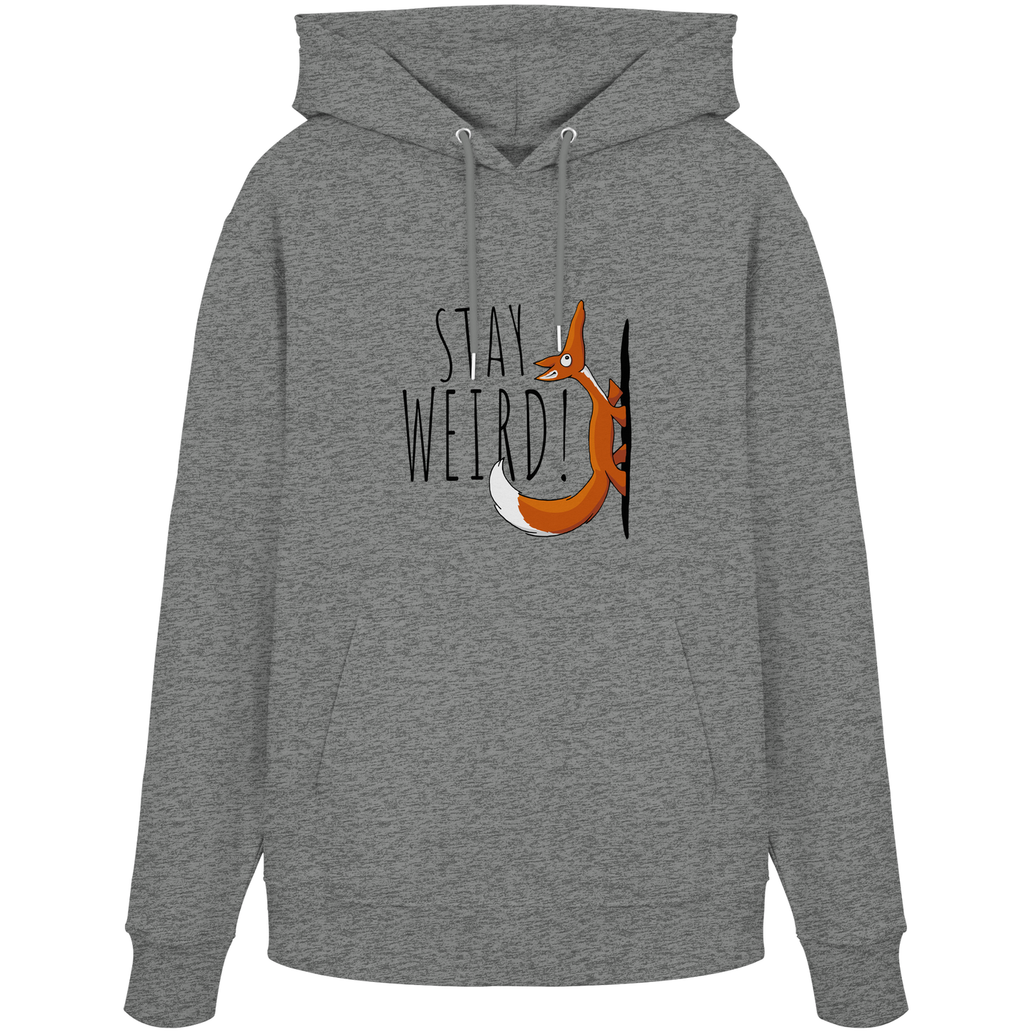 Stay Weird! Schräger Fuchs - Organic Hoodie