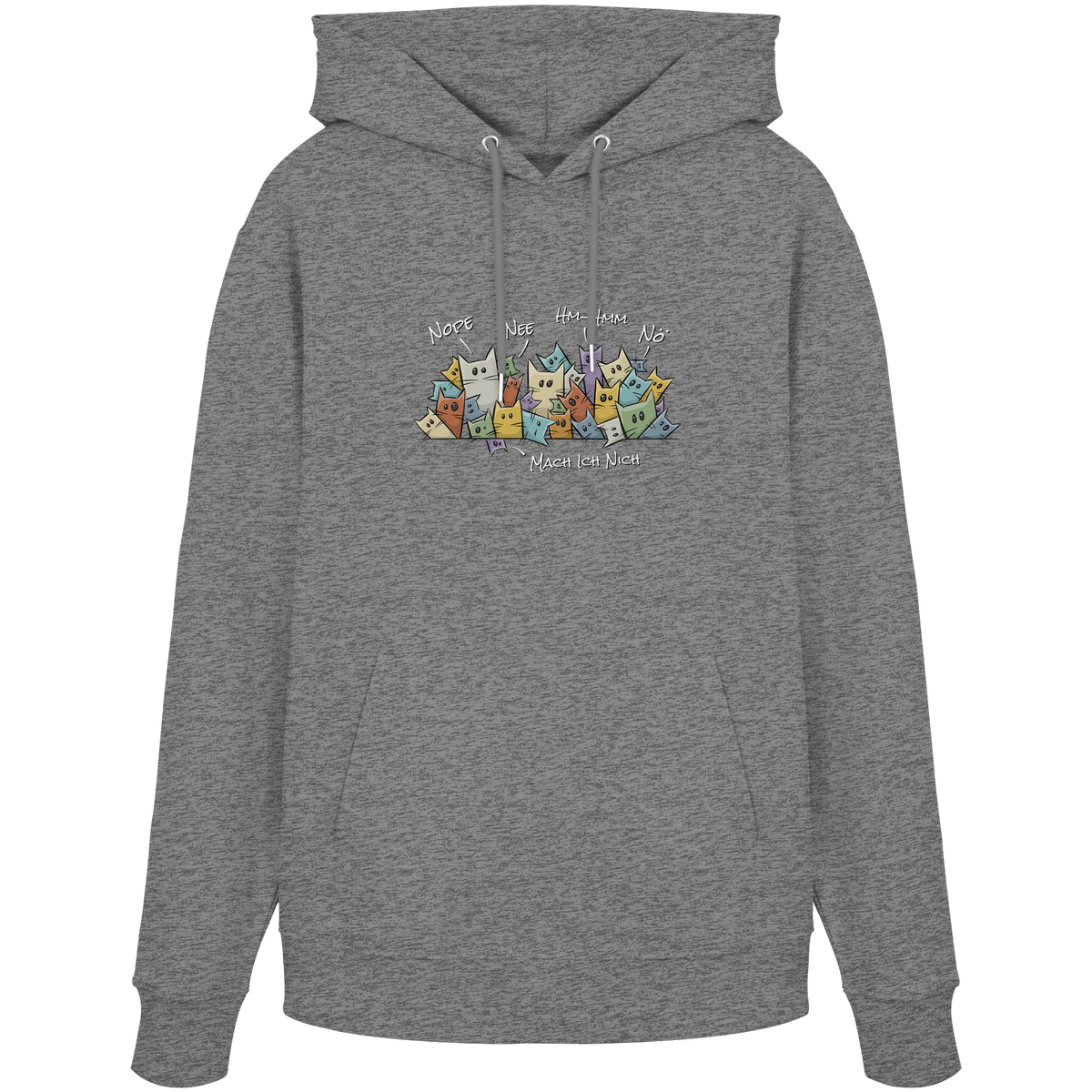 Nope, Nee, Nö Katzen - Organic Hoodie