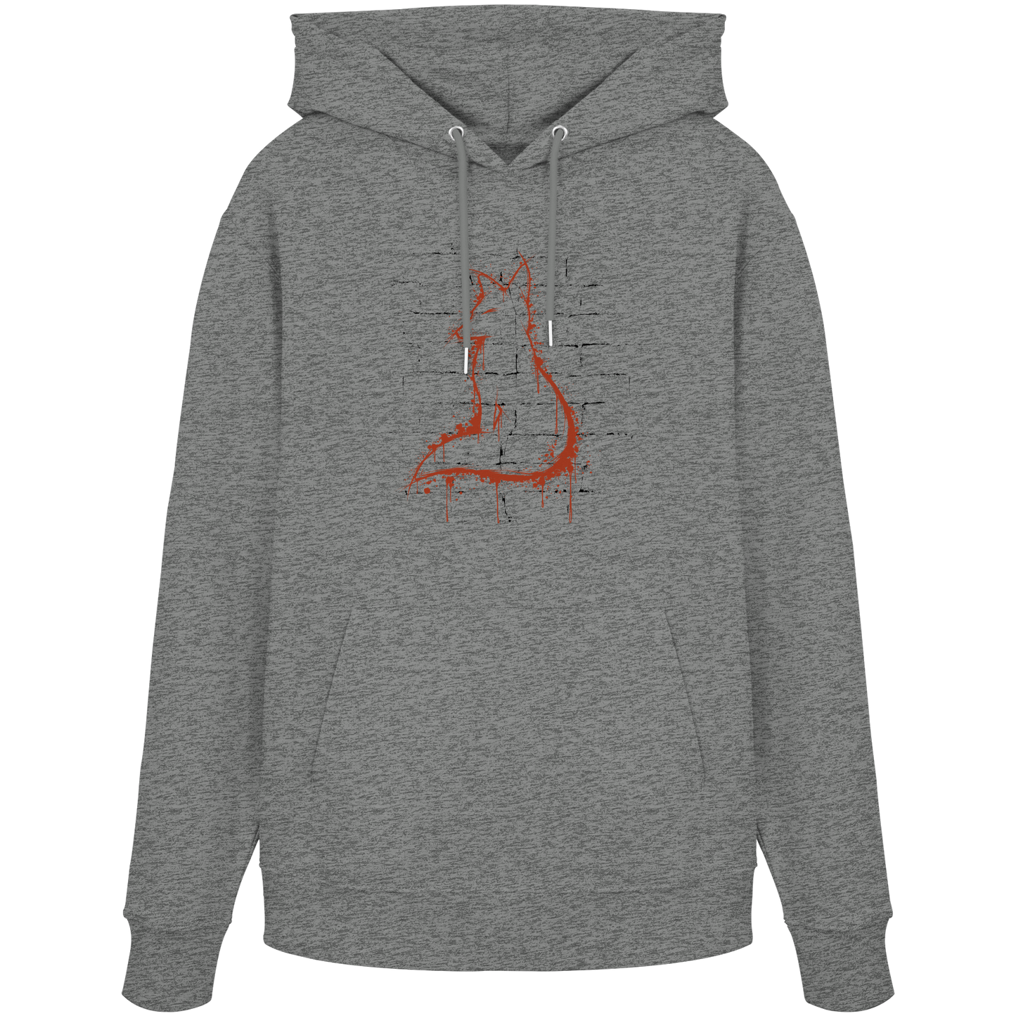 Street Art Fuchs Silhouette - Organic Hoodie
