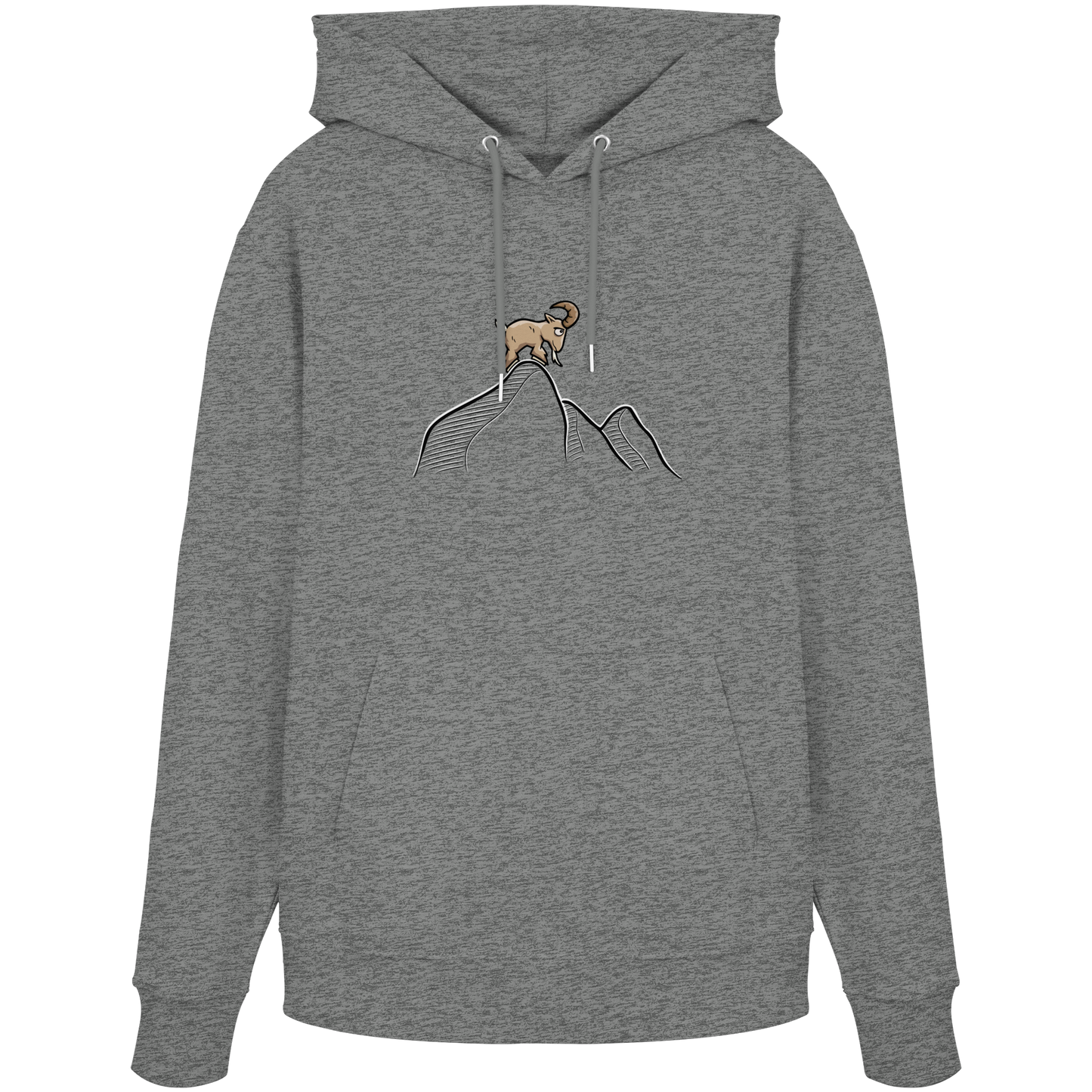 Ziegenbock in den Bergen - Organic Hoodie