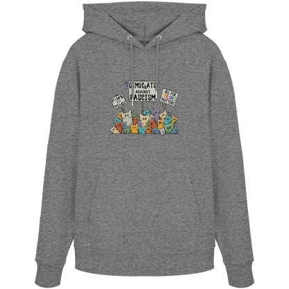 Demo-Katzen gegen Faschismus und für Vielfalt - Organic Hoodie