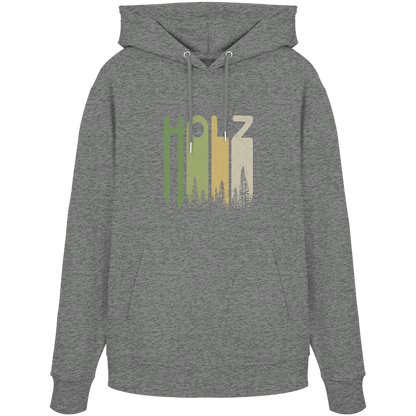 Holz Retro Wald Schriftzug - Organic Hoodie