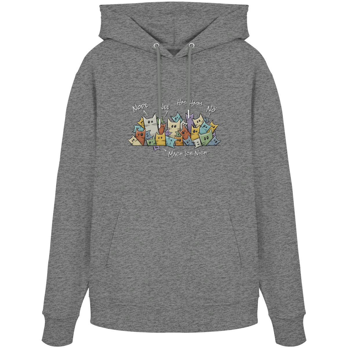 Nope, Nee, Nö Katzen - Organic Hoodie
