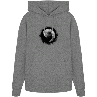 Schwarzer Rabe bei Vollmond  - Organic Hoodie