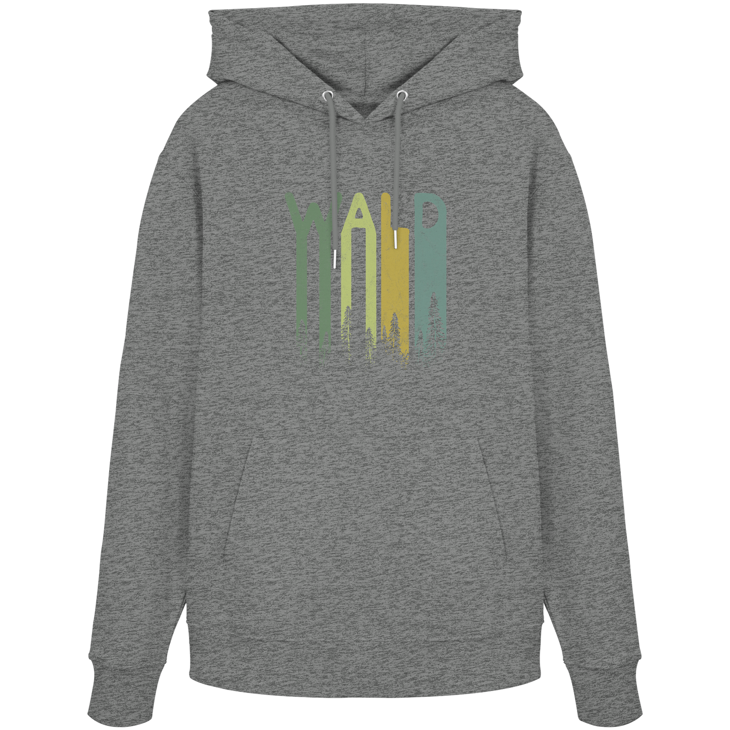 Wald Retro Forst Schriftzug - Organic Hoodie