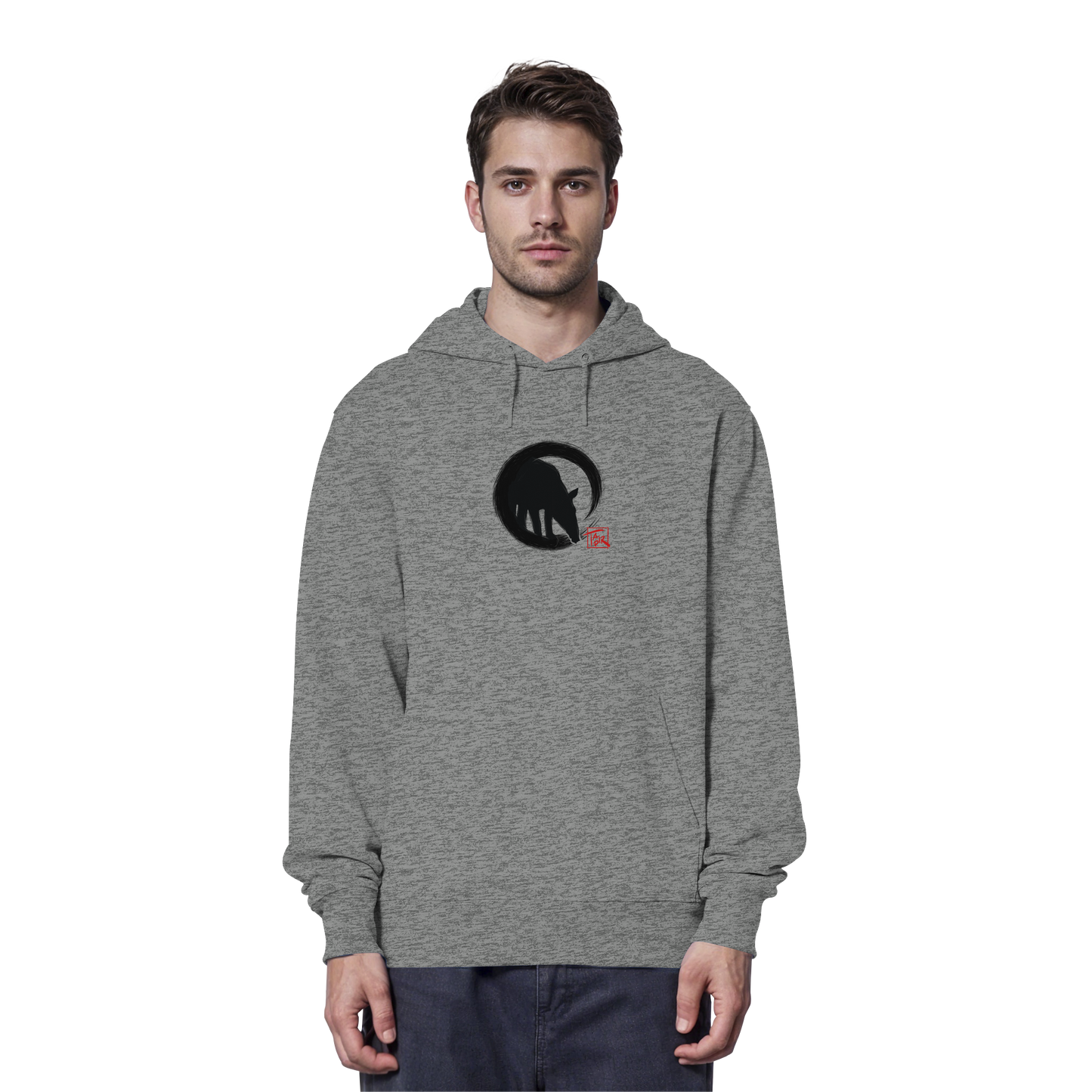 Zen Tapir im japanischen Enso Kreis - Organic Hoodie