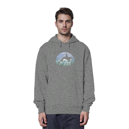 Retro Tiefsee Schwertwal Orca - Organic Hoodie